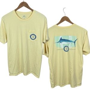 TS1063 Men’s Fish Hippie Preppy Beach Brand Pocket Logo T Shirt L